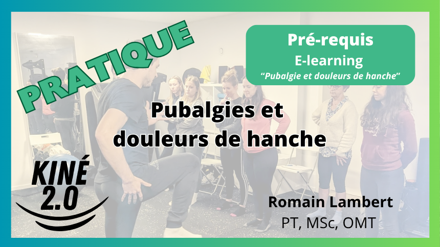 Pubalgies et douleurs de hanche — programme de la formation présentielle animée par Romain Lambert PT, MSc, OMT