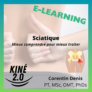 Sciatique: comprendre pour mieux traiter — formation e-learning pour kinésithérapeutes par Corentin Denis PT, MSc, OMT, PhD student