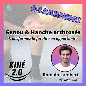 Genou & Hanche arthrosés — formation e-learning pour kinésithérapeutes par Romain Lambert PT, MSc, OMT