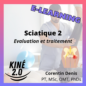 Sciatique 2: Evaluation et traitement — formation e-learning pour kinésithérapeutes par Corentin Denis PT, MSc, OMT, PhD student