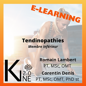 Tendinopathies du membre inférieur — formation e-learning pour kinésithérapeutes par Romain Lambert PT, MSc, OMT et Corentin Denis PT, MSc, OMT, PhD student