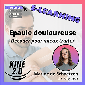 Épaule Douloureuse : Décoder pour mieux traiter — formation e-learning pour kinésithérapeutes par Marine de Schaetzen PT, MSc, OMT