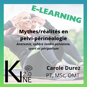 Mythes/Réalités en pelvi-périnéologie — formation e-learning pour kinésithérapeutes par Carole Durez PT, MSc, OMT