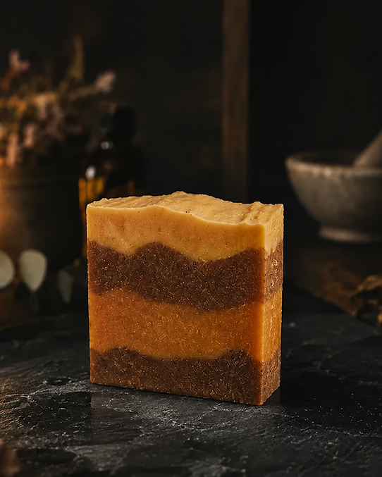 Persimmon & Turmeric handcrafted soap bar by LOTÜS