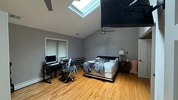 Bedroom interior painting with vaulted ceiling Indiana