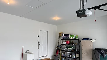 Clean garage interior after painting service Indiana