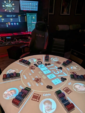 Table view and TV screen together