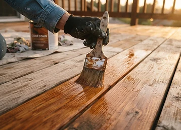 Cedar deck refinishing detail on a Newcastle cottage