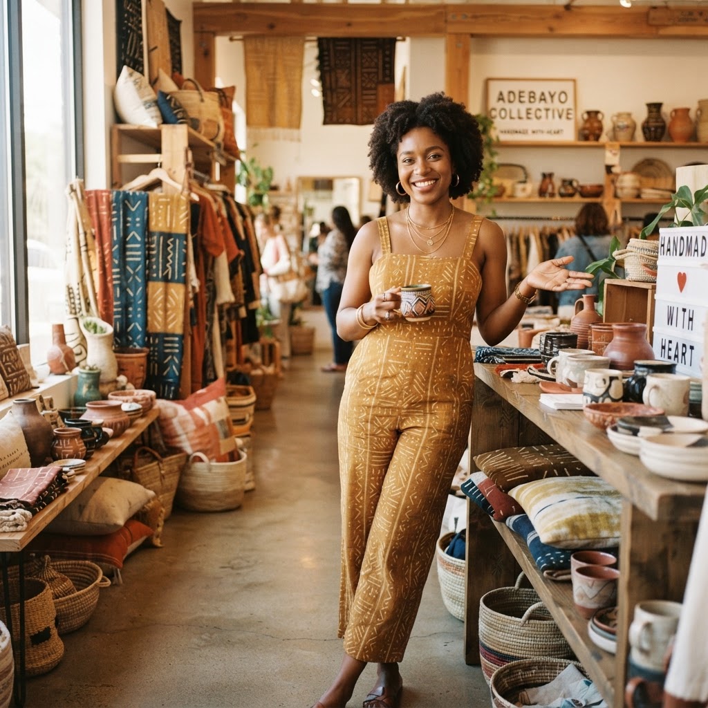 An African vendor with their products