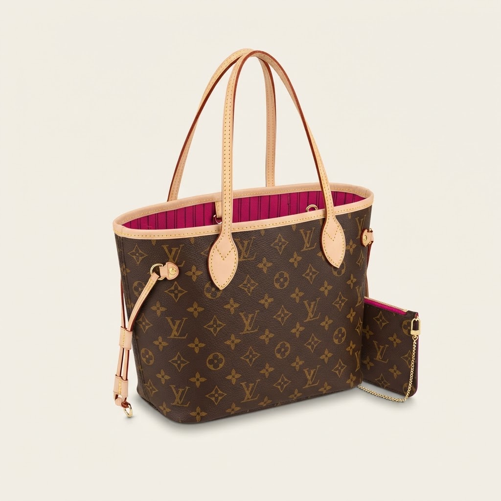 Louis Vuitton Louis Vuitton Neverfull PM Monogram Canvas Fuchsia Interior