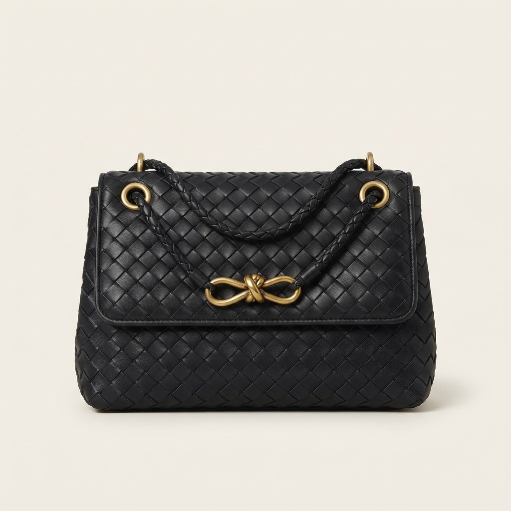Bottega Veneta Bottega Veneta Small Andiamo Bag Black Intrecciato Nappa Leather