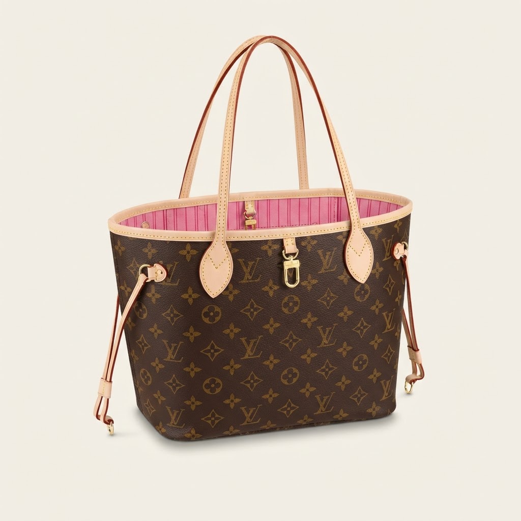 Louis Vuitton Louis Vuitton Neverfull PM Monogram Canvas Pivoine Interior
