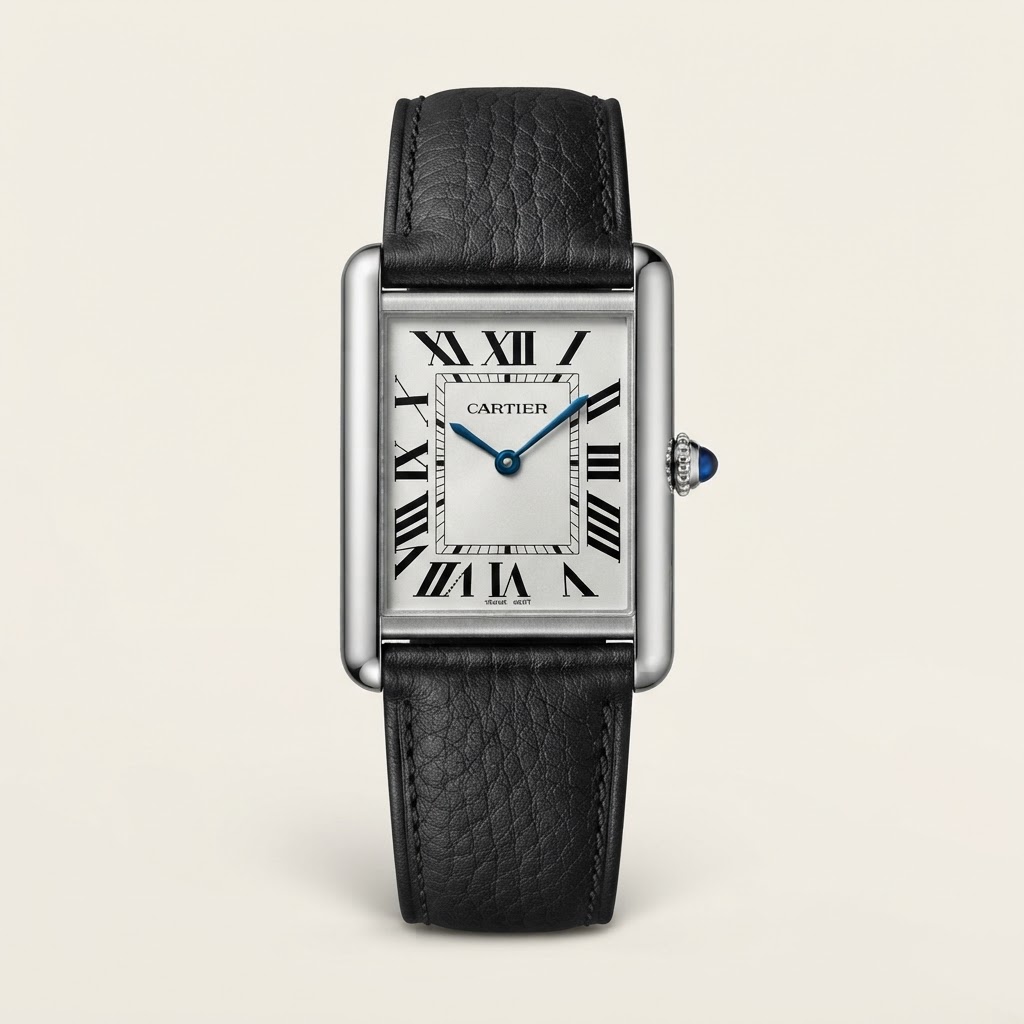 Cartier Tank Must Small SolarBeat — Silvered Dress / Classic Geometric Stainless Steel