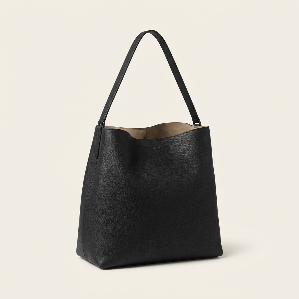 The Row The Row Medium N/S Park Tote Grained Leather Black