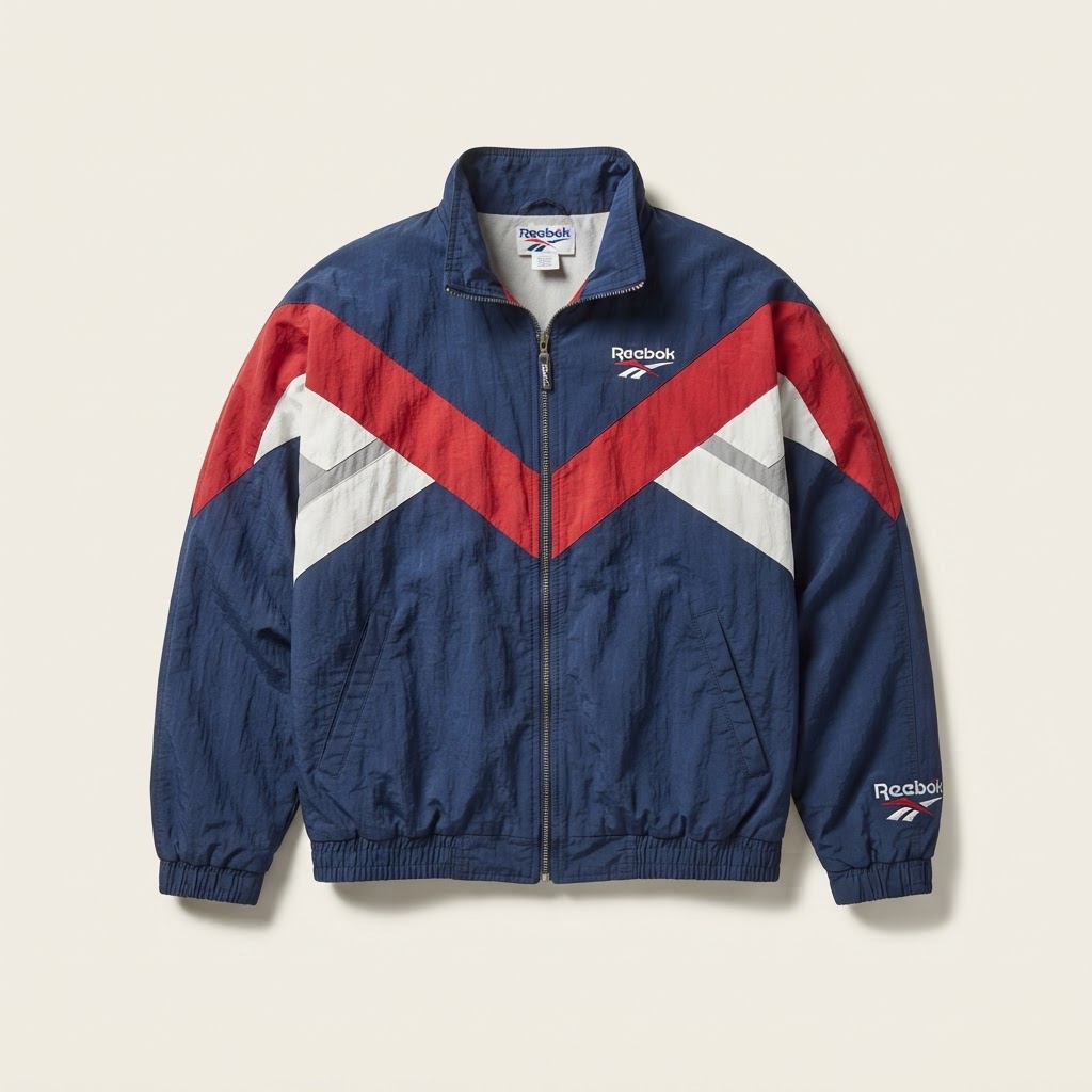 Reebok International Athletic Design Group Vintage Reebok Vector Logo Nylon Track Jackets