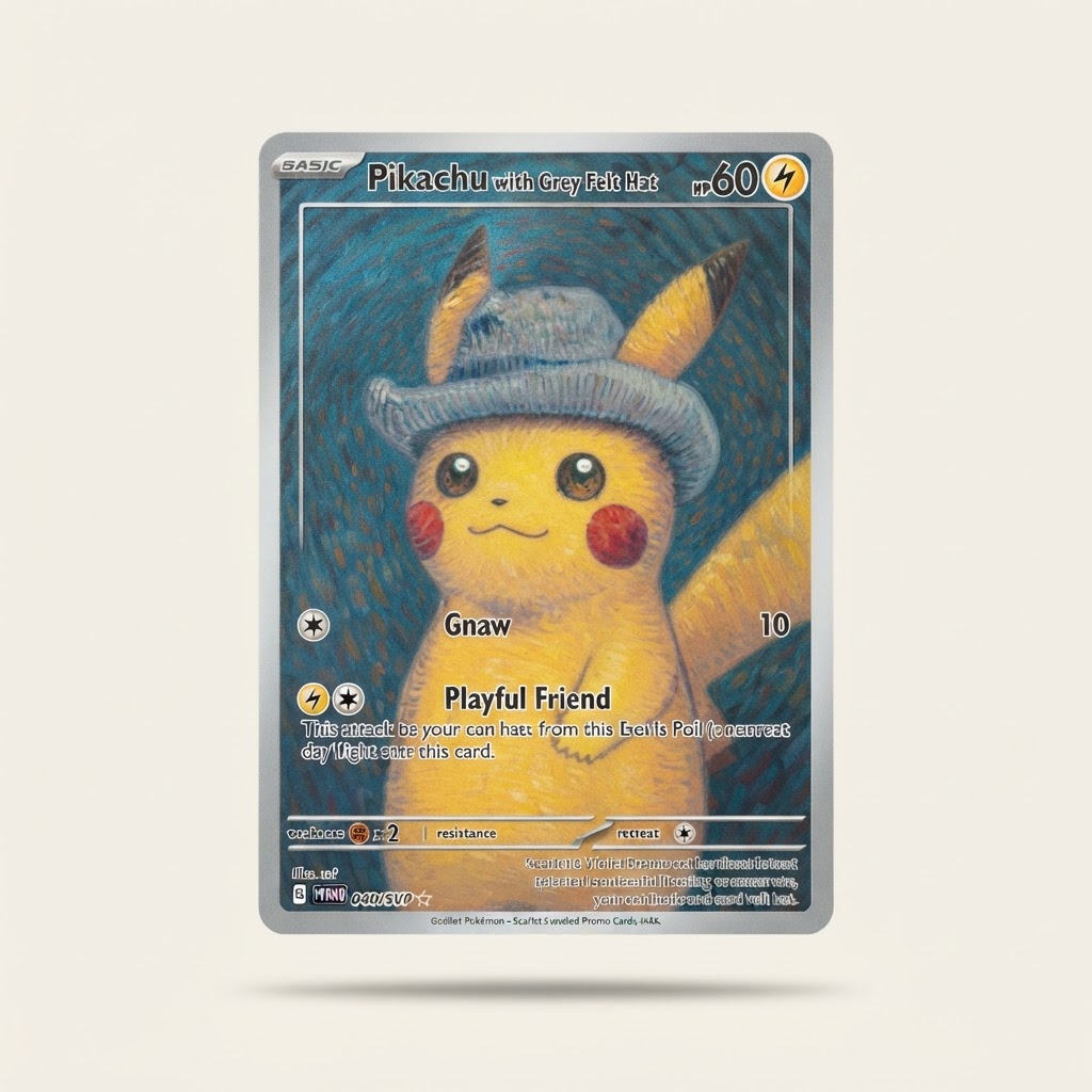 Pokémon Pikachu with Grey Felt Hat [040] (Van Gogh Promo)