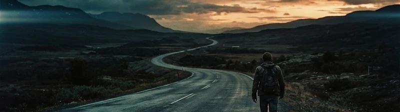 Cinematic location frame at dusk