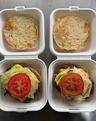 The local butcher's burgers, built fresh from locally sourced meat