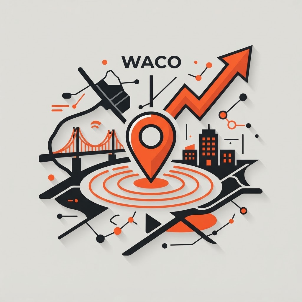 AI-powered local search results on a smartphone showing Waco Texas business listings