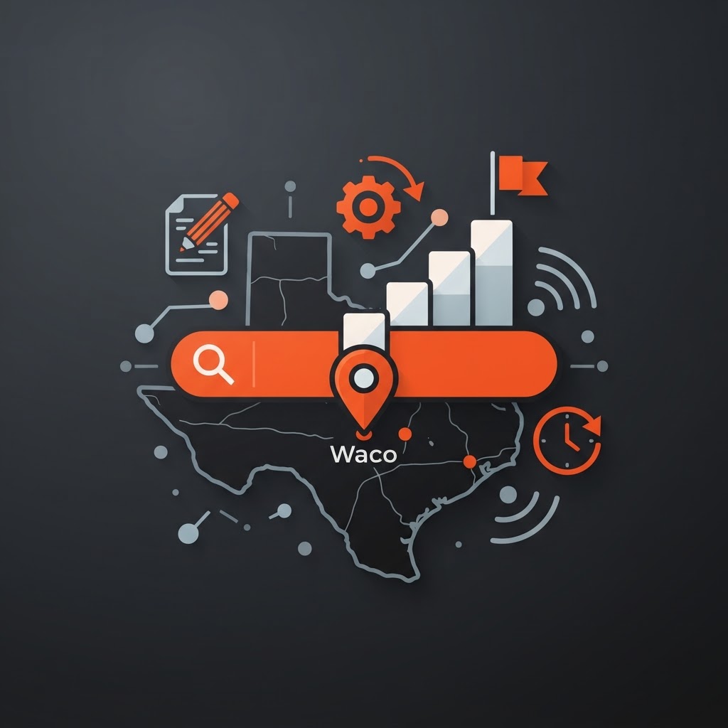 Waco business owner updating old website content to improve search rankings