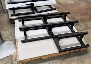 Black Powder-Coated Frame Assembly