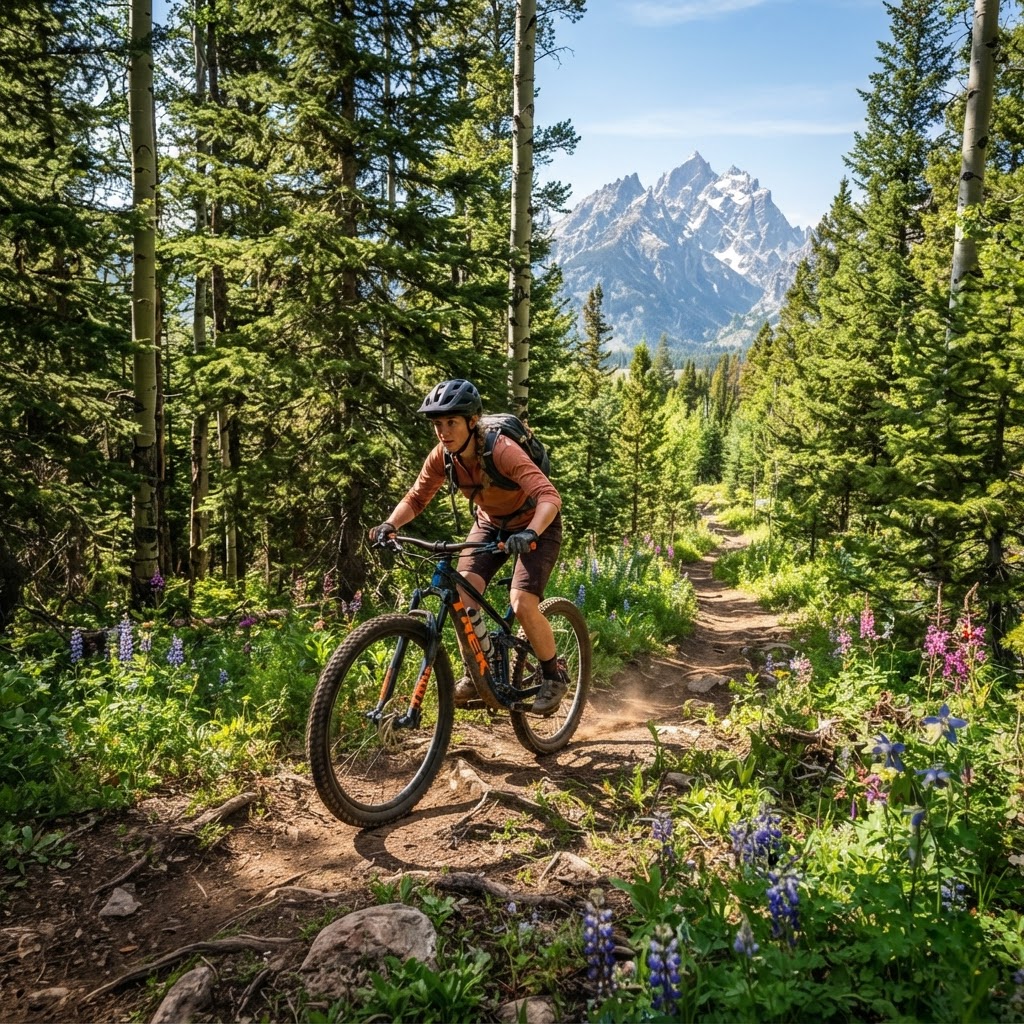 Jackson Hole mountain bike trail