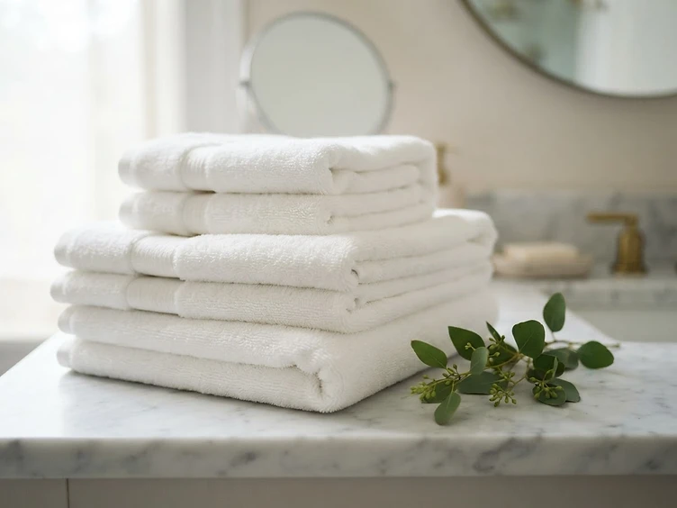Neatly folded towels — attention to detail