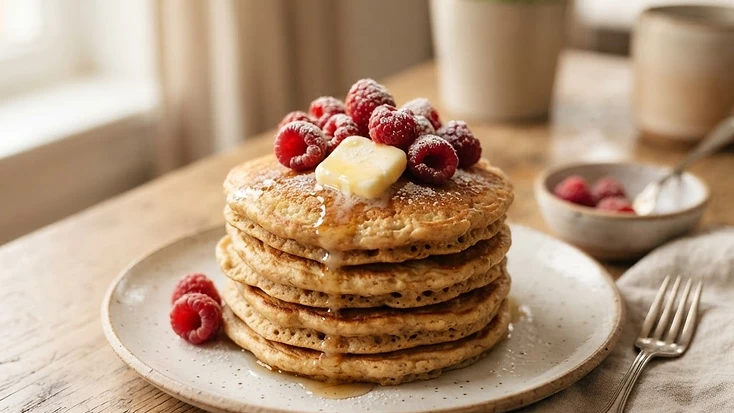 Keto pancakes with berries