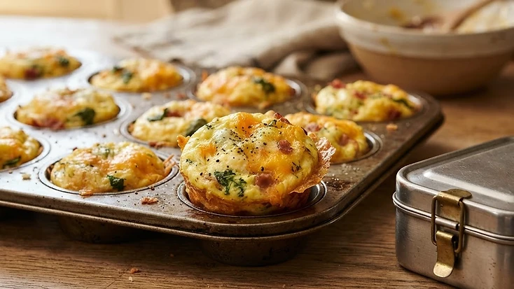 Egg and cheese muffins for the lunchbox