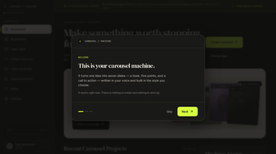 Carousel Creation Engine template preview