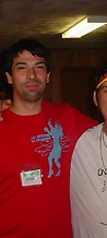 Unkl Ray's crew member with a friend in a red Bolides shirt at JescoFest 2006