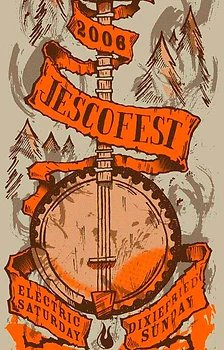 Original 2006 JescoFest woodcut poster by Neltner