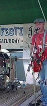 Two-piece band performing on the gazebo stage at JescoFest 2006