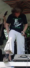 Four-piece band performing on the gazebo stage at JescoFest 2006