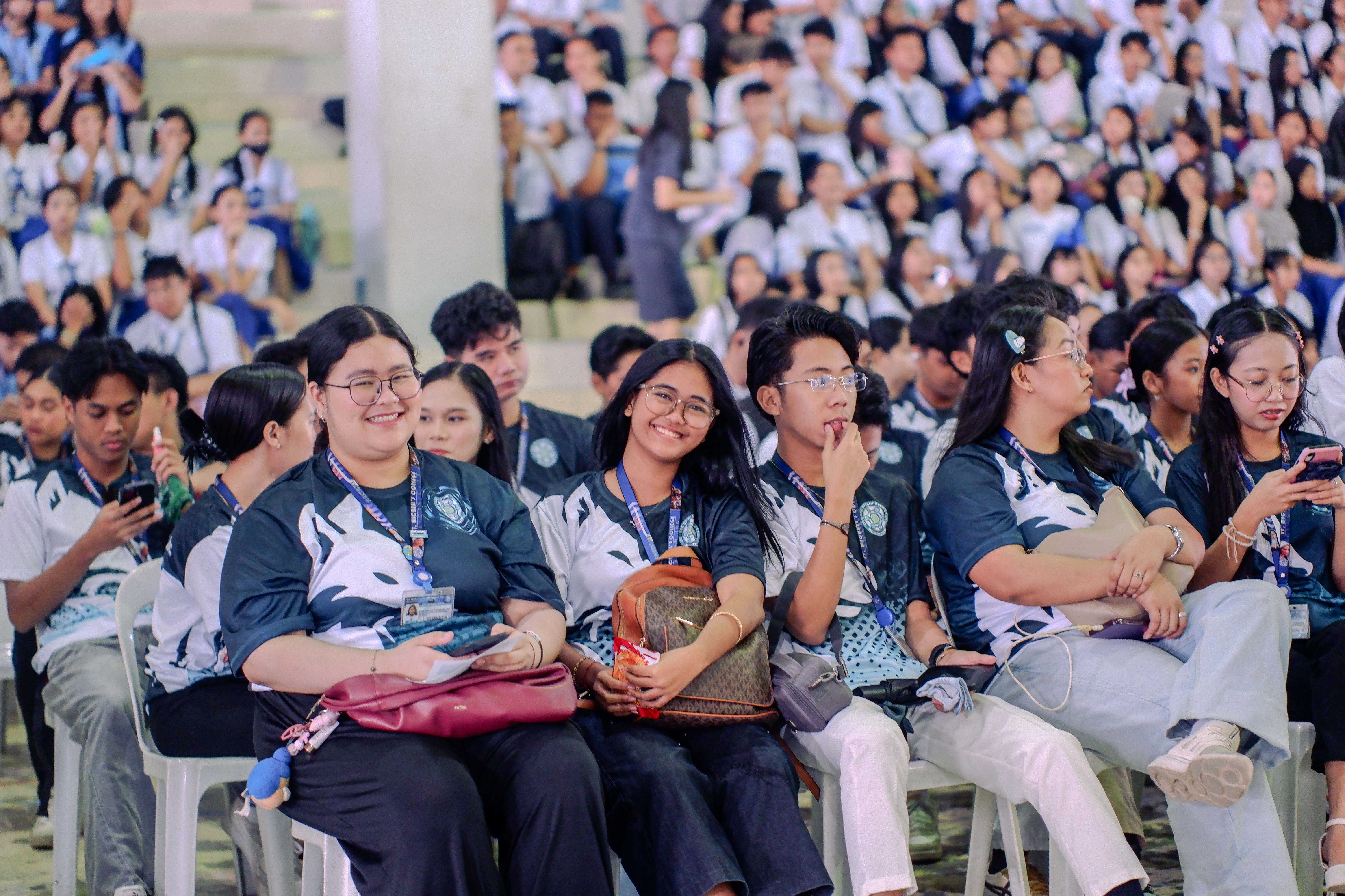 Students attending a SkillUp event in a large auditorium