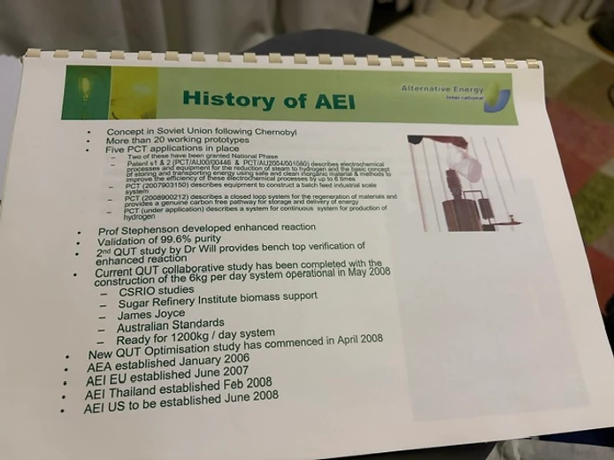 Original History of AEI validation document