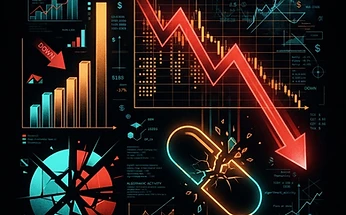 Abstract representation of an activist short research report on a clinical-stage biotech company
