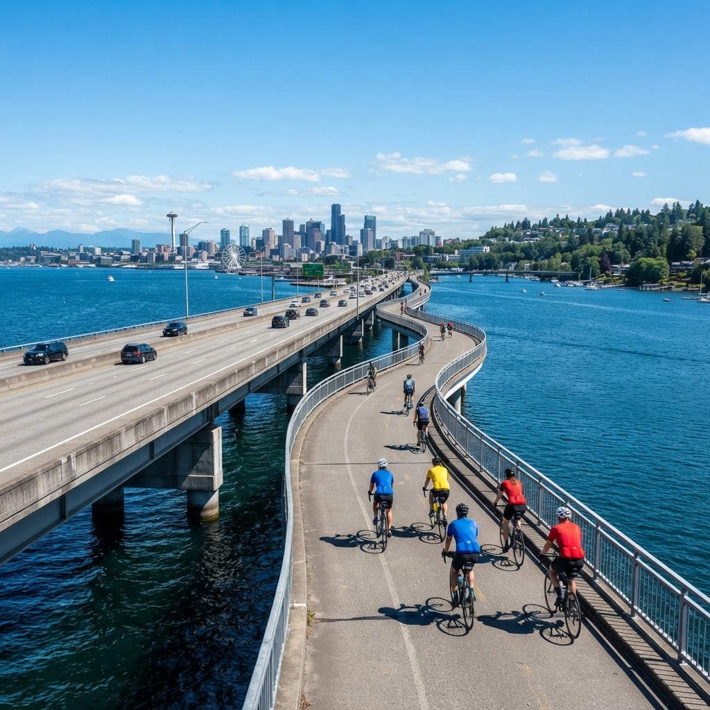 Crossing Lake Washington: The I-90 Bike Path