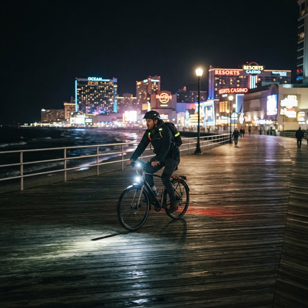 Night Cycling on the Atlantic City Boardwalk: A Magical Experience