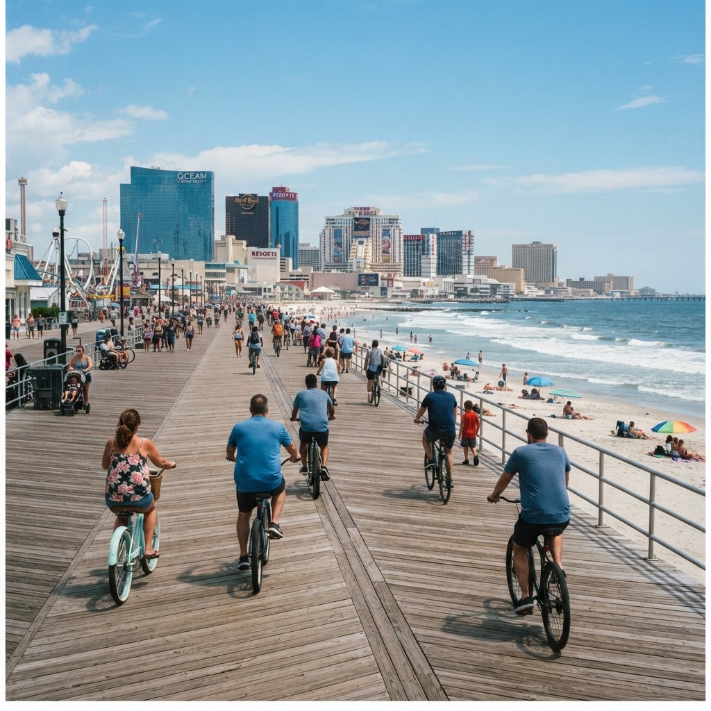 Atlantic City boardwalk cycling path