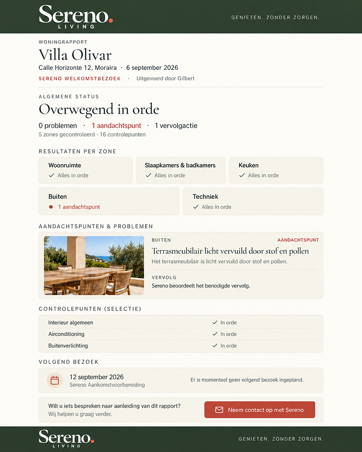 Sereno woningrapport, Villa Olivar in Moraira