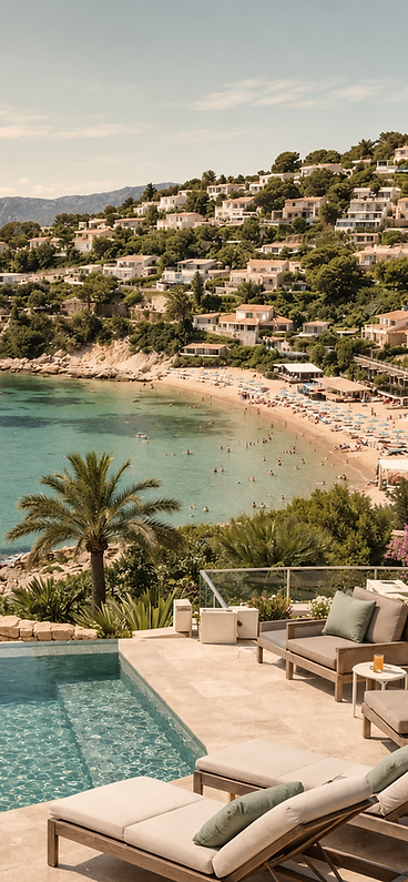 Marina of Jávea with boats and hills on the Costa Blanca