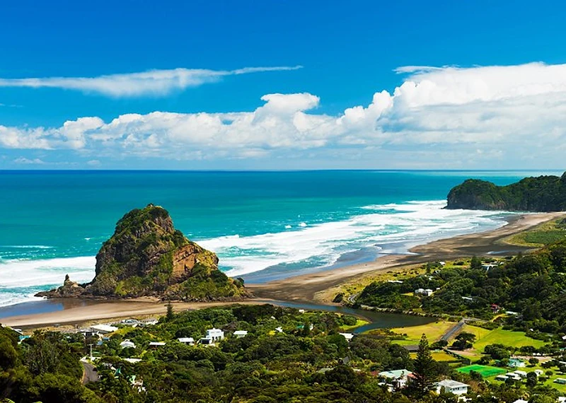 Lion Rock at Piha Beach on Auckland's wild west coast