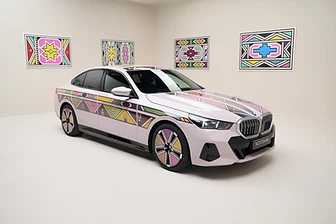 The BMW i5 Flow NostokaN in the studio, 2024