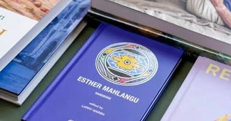 Cover of the 'Esther Mahlangu Handbook', edited by Larry Warsh and published by No More Rulers