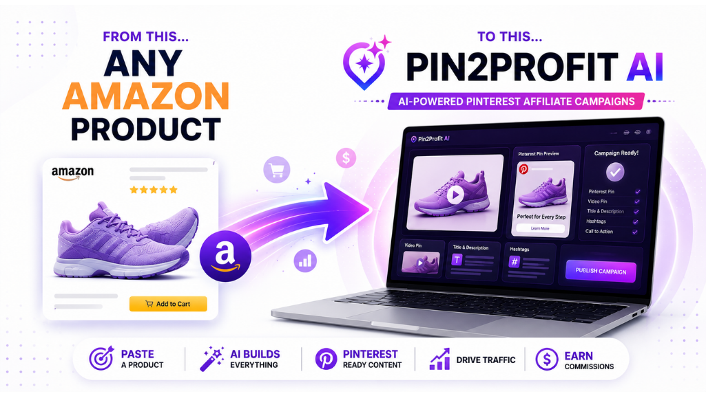 Before and after comparison with Pin2Profit AI