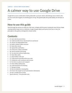 Organise Your Google Drive — Contents