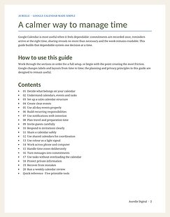 Get a Grip on Google Calendar — Contents