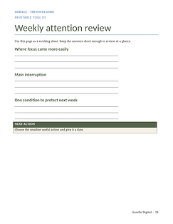 Reclaim Your Focus — Weekly Attention Review