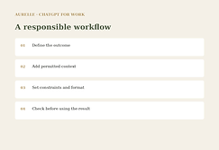 Get More Done With ChatGPT at Work — Workflow